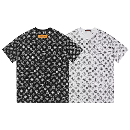 ルイヴィトンLV Tシャツプリントルイヴィトン Tシャツ メンズ/レディースブラック/ホワイト