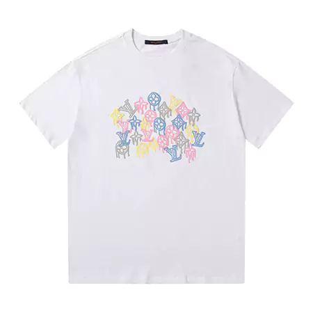 ルイヴィトンLV Tシャツプリントルイヴィトン Tシャツ メンズ/レディースブラック/ホワイト