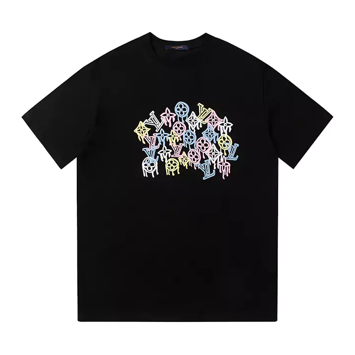 ルイヴィトンLV Tシャツプリントルイヴィトン Tシャツ メンズ/レディースブラック/ホワイト