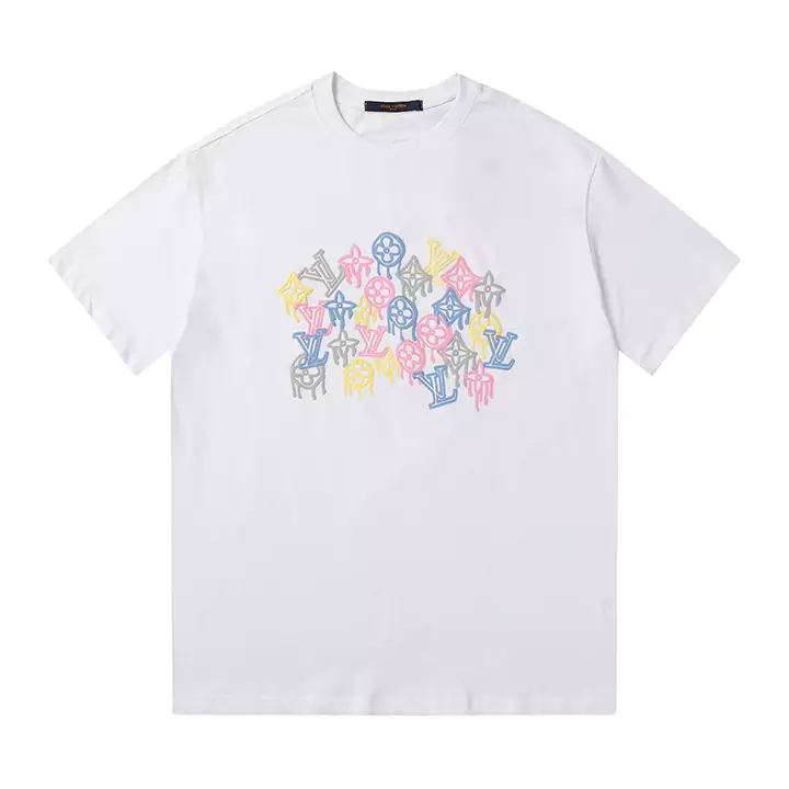 ルイヴィトンLV Tシャツプリントルイヴィトン Tシャツ メンズ/レディースブラック/ホワイト