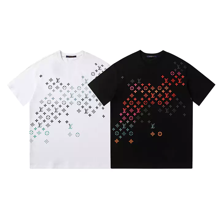 ルイヴィトンLV Tシャツモノグラムプリントルイヴィトン Tシャツ メンズ/レディースブラック/ホワイト