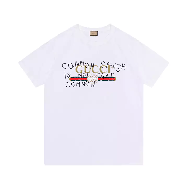 GUCCI コモンセンス Tシャツメンズブラック GUCCI Tシャツ コモンセンス|ロゴ入り|ブラック/ホワイト/ベージュブランドメンズ/レディースTシャツ